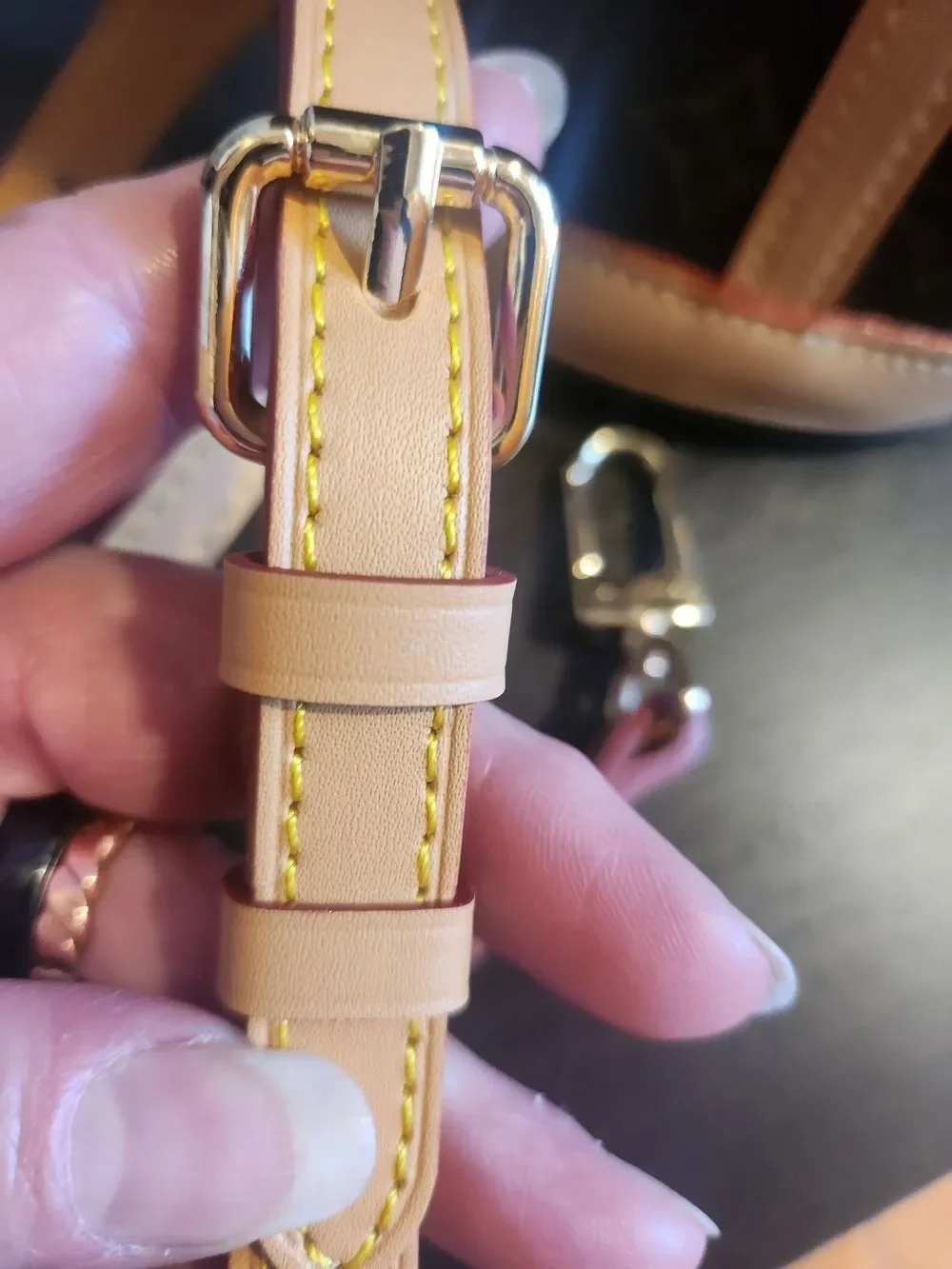 Brown Canvas Monogram Lock It Bucket Crossbody - Picture 8 of 15